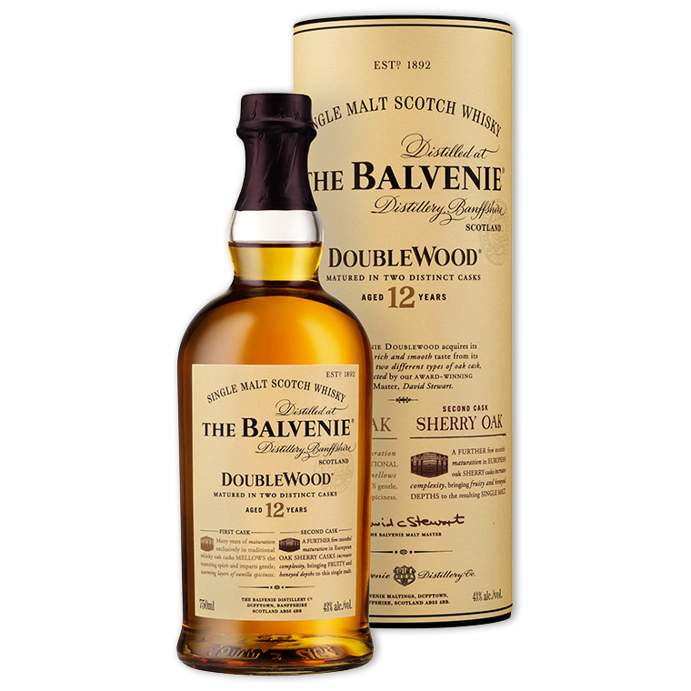 Whisky,Balvenie 12 Years Doublewood Single Malt Scotch Whisky 百富12年雙桶單一純麥威士忌,700mL