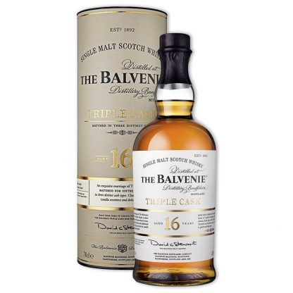Whisky,Balvenie 16 Years Triple Cask Single Malt Scotch Whisky 百富16年經典三桶單一純麥威士忌,700mL